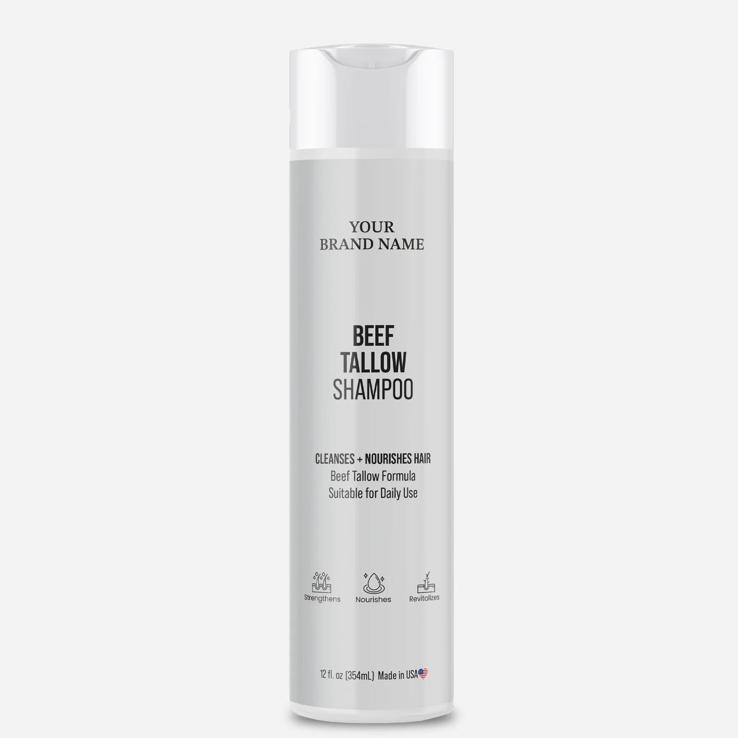 Beef Tallow Shampoo - Ancestral Nutrient-Rich Scalp & Hair Cleanser (12 oz)