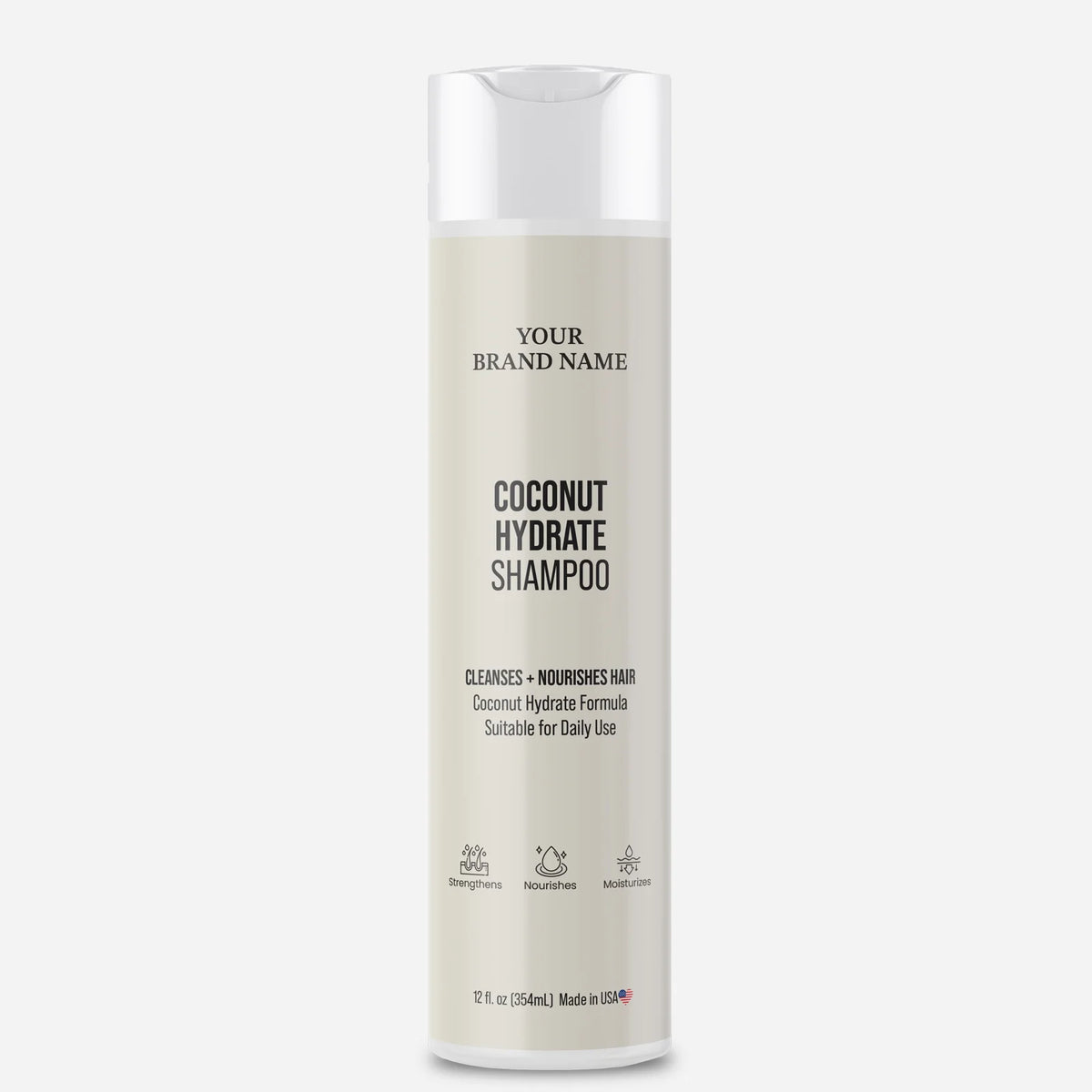 Coconut Hydrate Shampoo - Deep Moisture & Smoothing Daily Cleanser (12 oz)