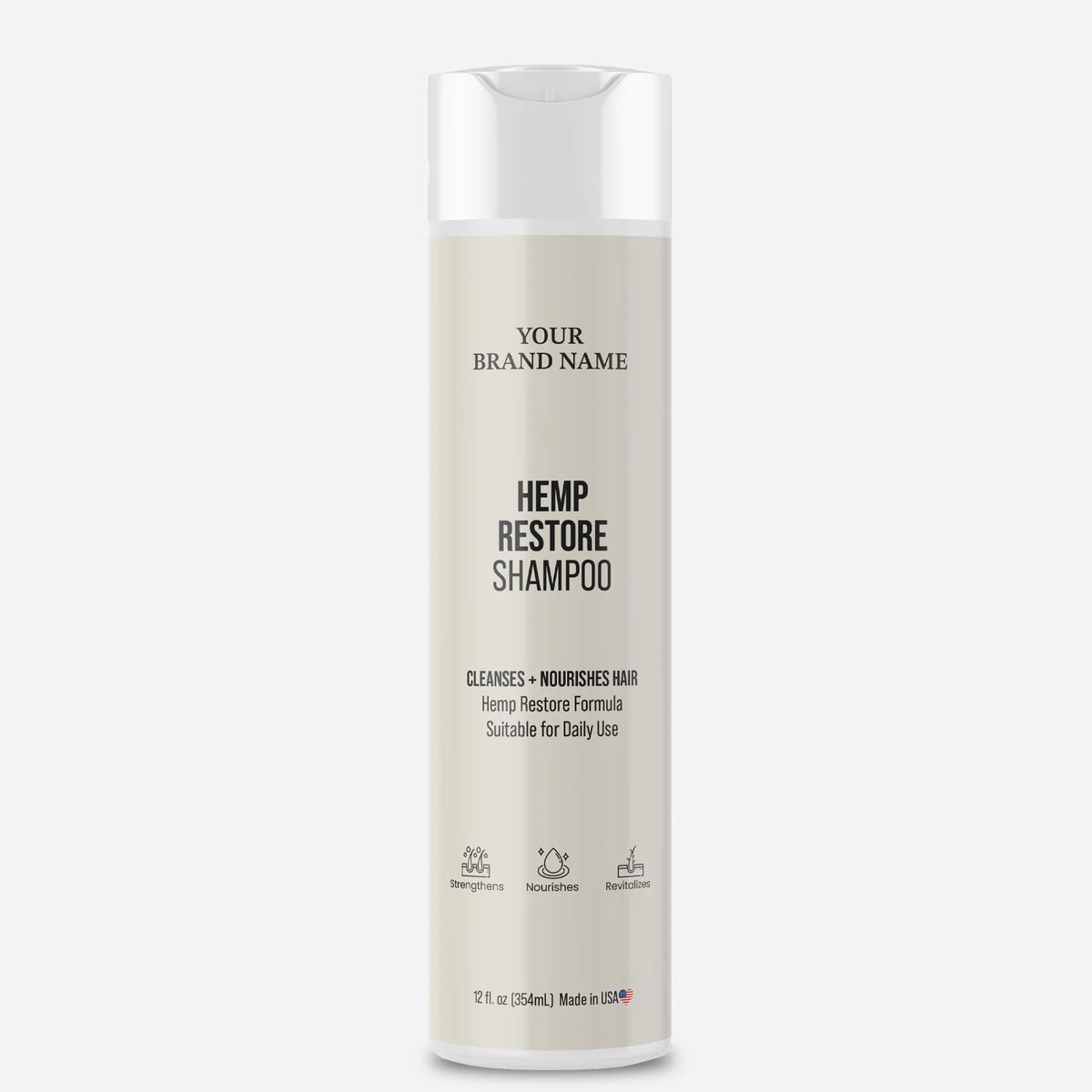 Hemp Restore Shampoo - Strengthening & Revitalizing Daily Cleanser (12 oz)