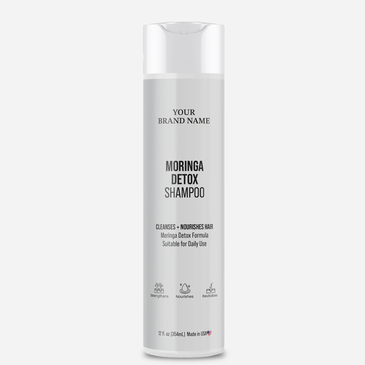 Moringa Detox Shampoo - Purifying & Antioxidant-Rich Hair Cleanser (12 oz)