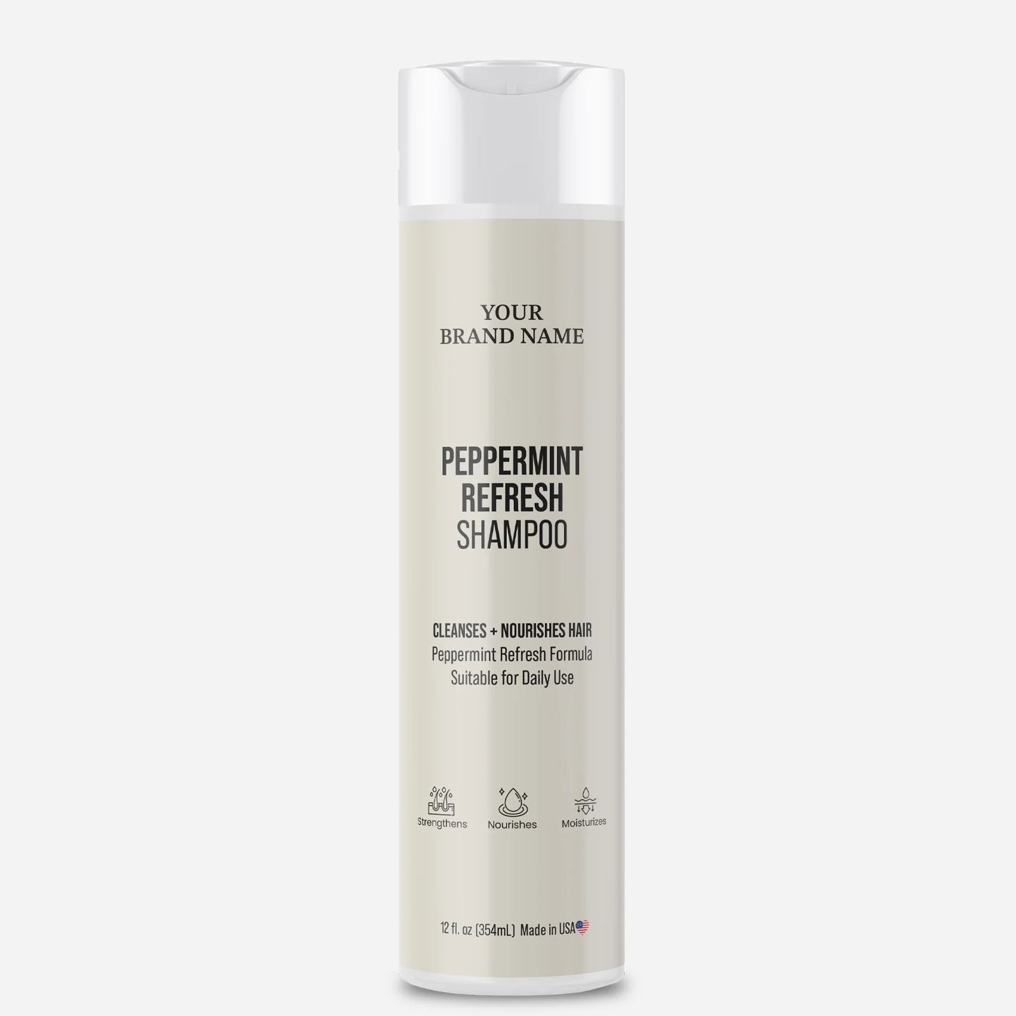 Peppermint Refresh Shampoo - Scalp Invigorating & Balancing Daily Cleanser (12 oz)