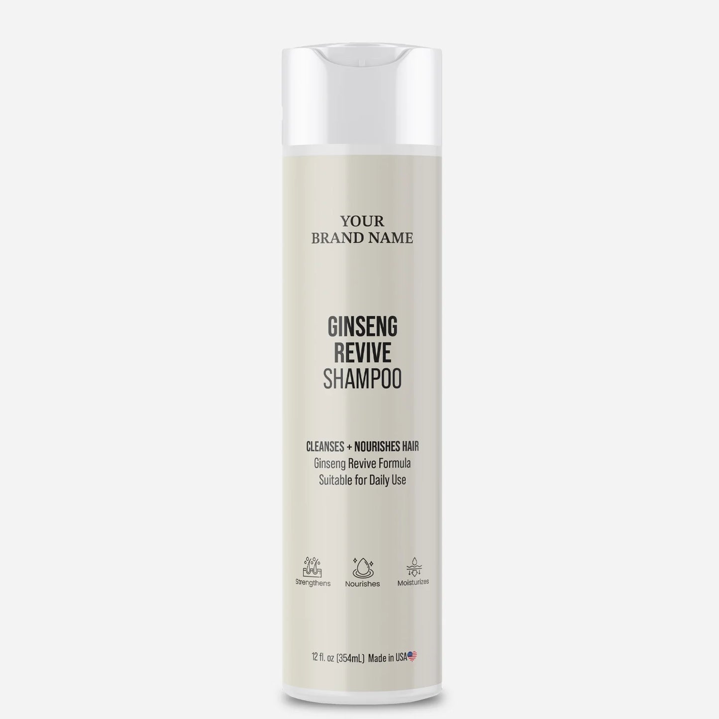 Ginseng Revive Shampoo - Scalp Energizing & Strengthening Hair Cleanser (12 oz)