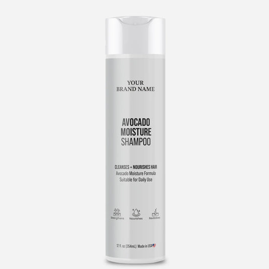 Avocado Moisture Shampoo - Hydrating Daily Cleanse for Dry & Damaged Hair (12 oz)
