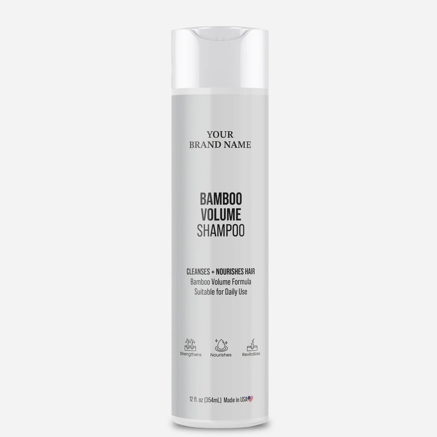 Bamboo Volume Shampoo - Strengthening & Volumizing Daily Cleanser (12 oz)