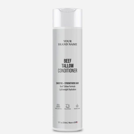 Beef Tallow Conditioner - Smoothing & Strengthening Deep Hydration Treatment (12 oz)