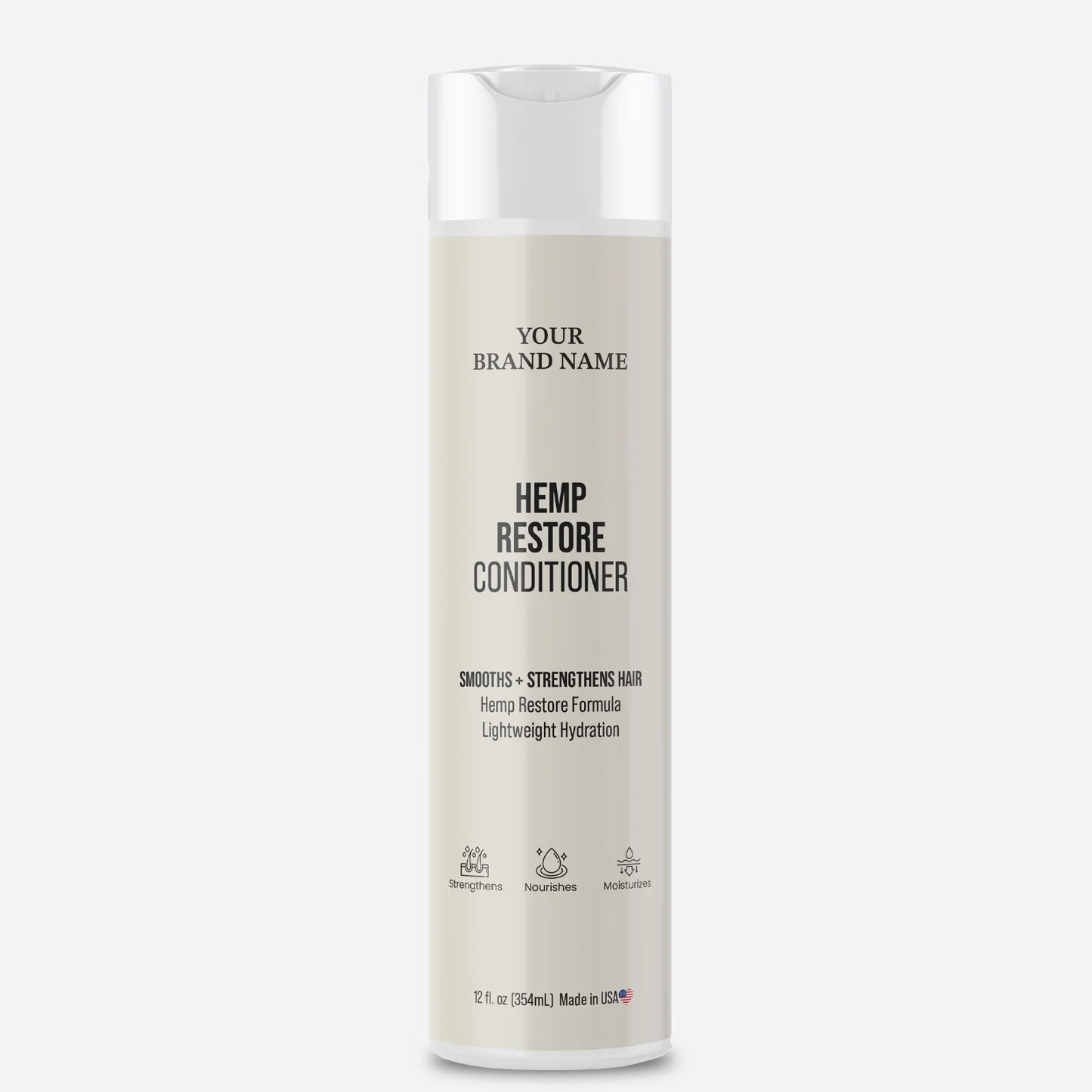 Hemp Restore Conditioner - Smoothing & Strengthening Hydration Treatment (12 oz)