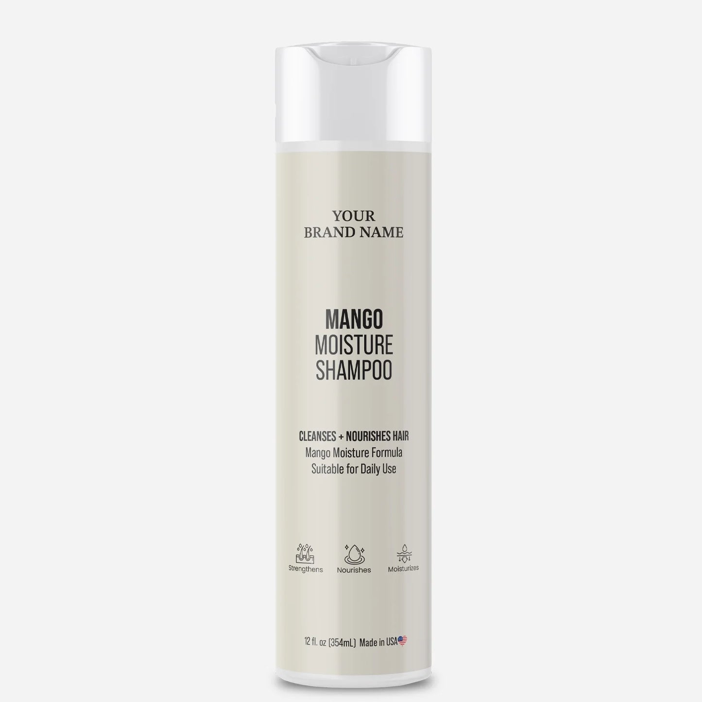 Mango Moisture Shampoo - Tropical Hydration & Smoothing Daily Cleanser (12 oz)