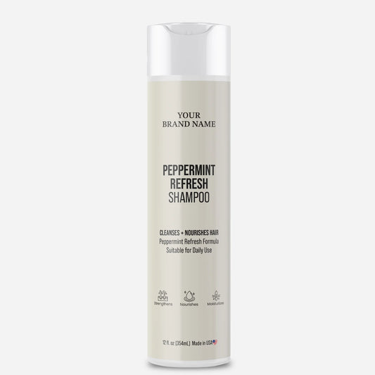 Peppermint Refresh Shampoo - Scalp Invigorating & Balancing Daily Cleanser (12 oz)