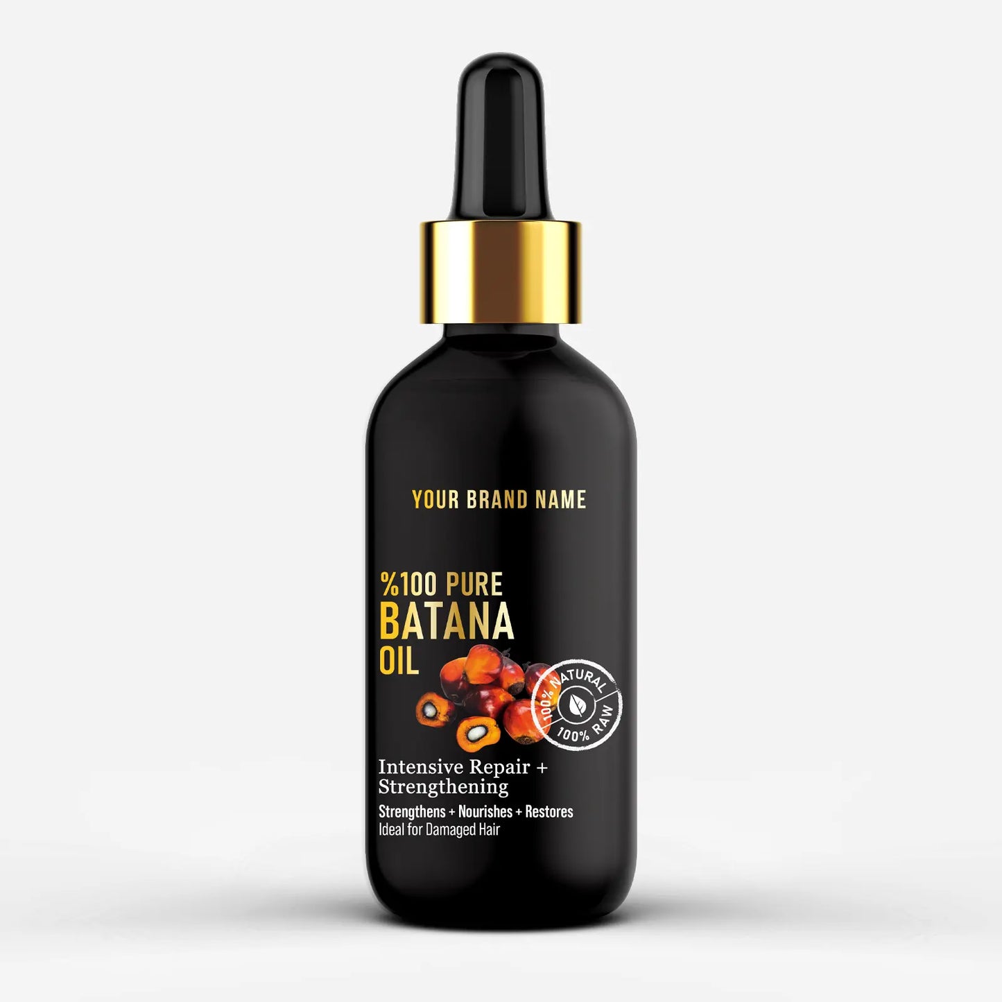 100% Pure Batana Oil - Amazonian Hair Restoration Treatment (4 oz Matte Glass)