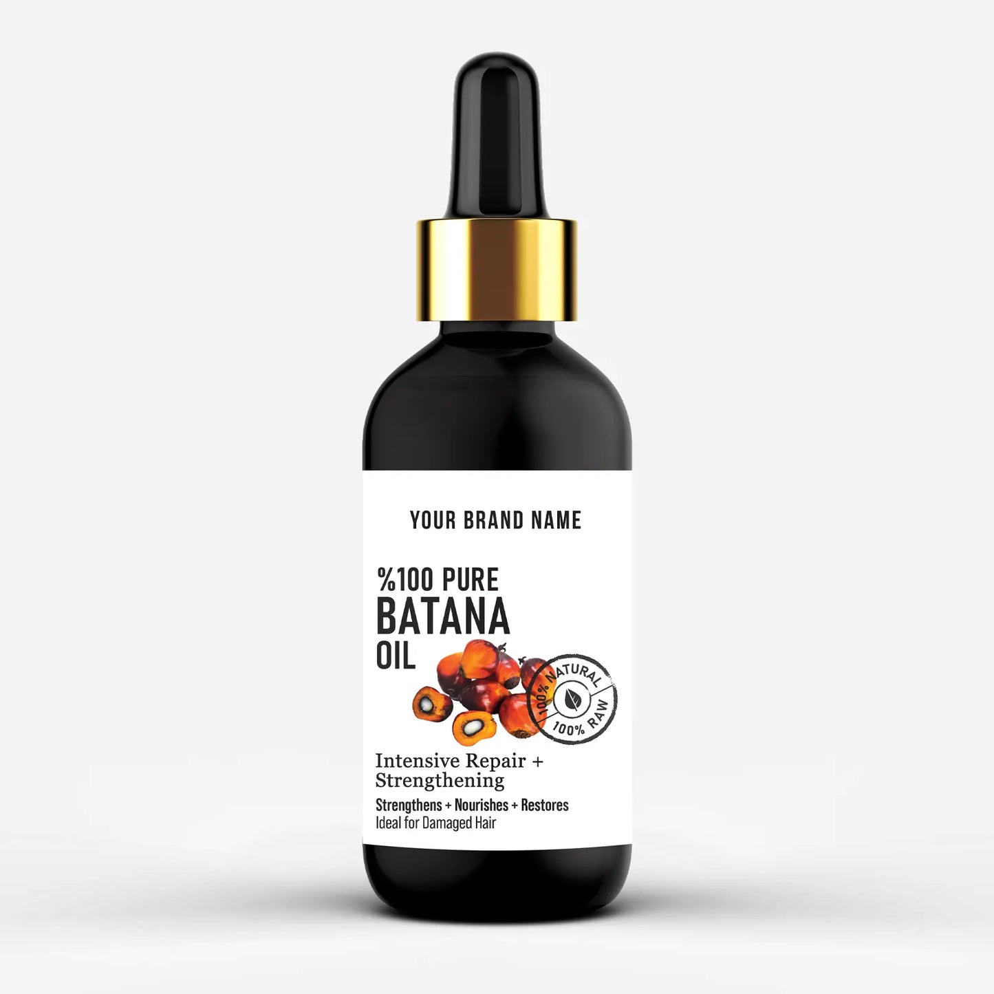 100% Pure Batana Oil - Amazonian Hair Restoration Treatment (4 oz Matte Glass)