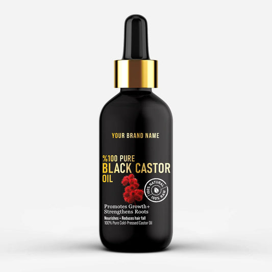 100% Pure Jamaican Black Castor Oil - Deep Follicle Growth (4 oz Matte Glass)