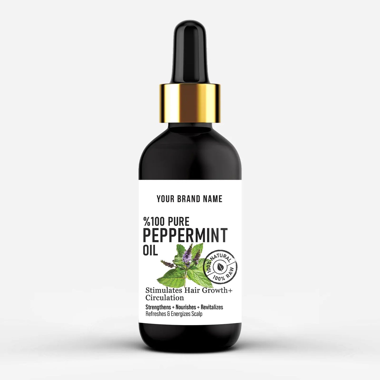 100% Pure Peppermint Essential Oil - Therapeutic Grade (4 oz Matte Glass)