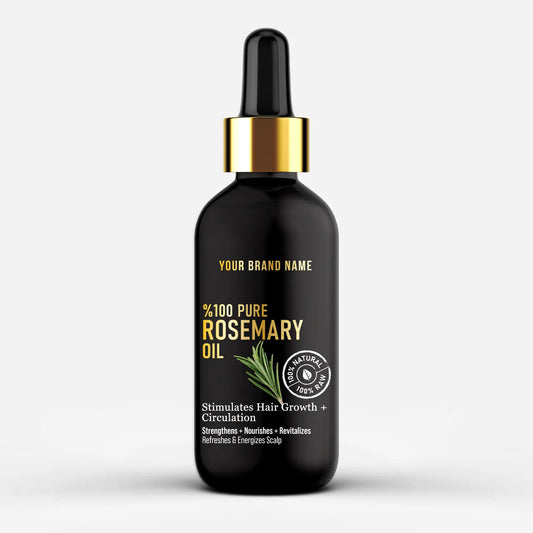 100% Pure Rosemary Essential Oil - Follicle Stimulation Treatment (4 oz Matte Glass)