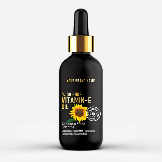 100% Pure Vitamin E Oil - High-Potency Antioxidant Treatment (4 oz Matte Glass)