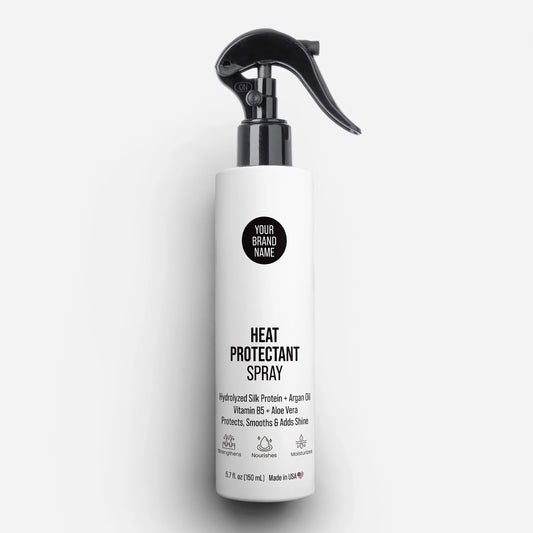 Heat Protectant Spray - Enriched with Silk Protein & Argan Oil - Nourishing Thermal Shield (6 oz)
