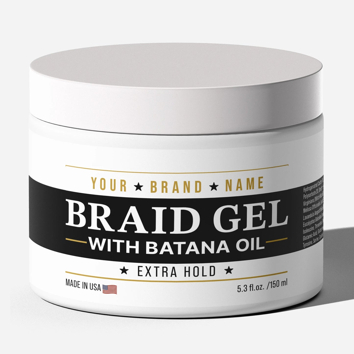 Premium Batana Oil Braid Gel - Extreme Hold & Hair Repair Formula (5.3 oz)