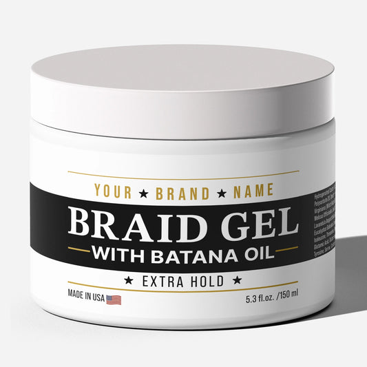Premium Batana Oil Braid Gel - Extreme Hold & Hair Repair Formula (5.3 oz)