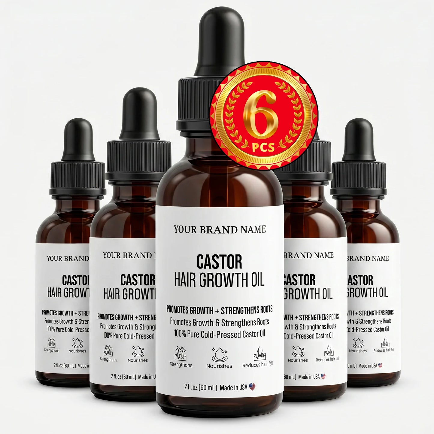 Castor Intensive Growth Oil - Professional Thickening & Density Support Formula (2 oz)